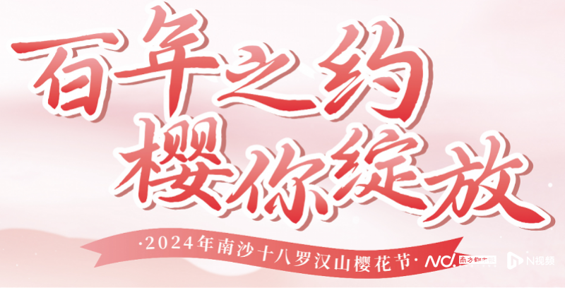 现场人从众！2024年广州南沙十八罗汉山樱花节浪漫开幕